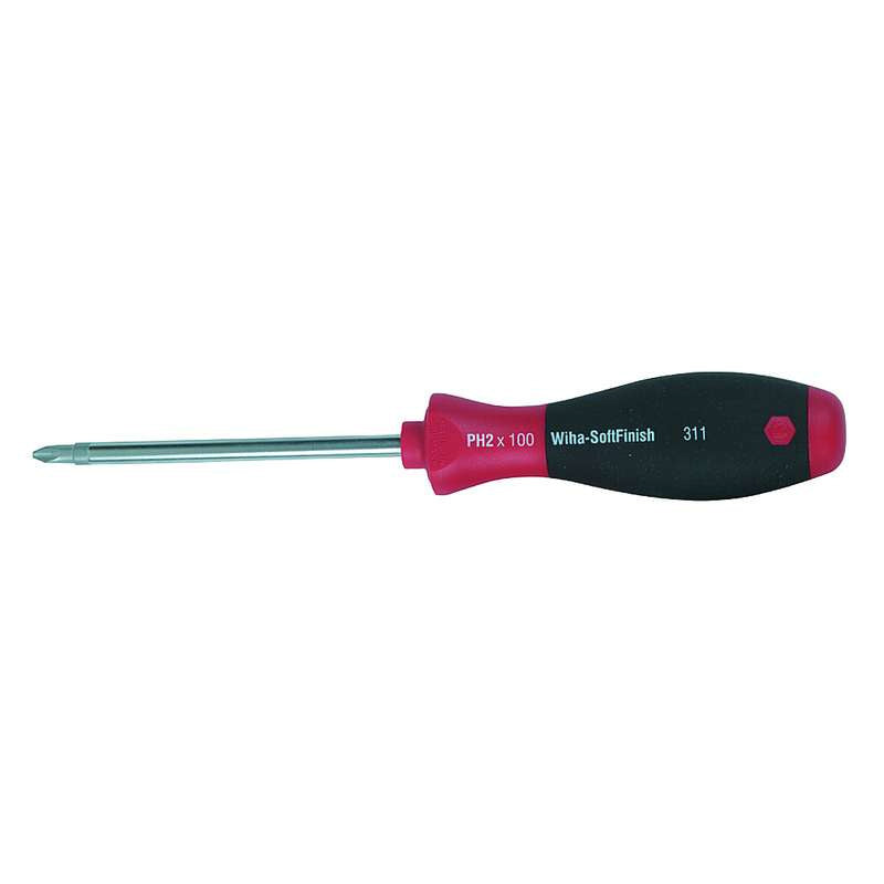 Wiha 31110 Softfinish Phillips Screwdriver, #1 x 7-1/2"