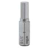 Wiha 71345 Hex Head Insert Bit for 1/4" Hex Drive, 3/16 x 1" Long, 10/Pak