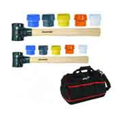 Wiha 83290 Mallet Set-12 Piece (1) 50MM + 5 Faces And (1) 30MM + 5 Faces In Tool Box