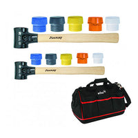 Wiha 83290 Mallet Set-12 Piece (1) 50MM + 5 Faces And (1) 30MM + 5 Faces In Tool Box