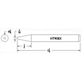Hexacon HT418X Semi-Chisel Soldering Tip, 1/4"