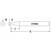 Hexacon HT418X Semi-Chisel Soldering Tip, 1/4"