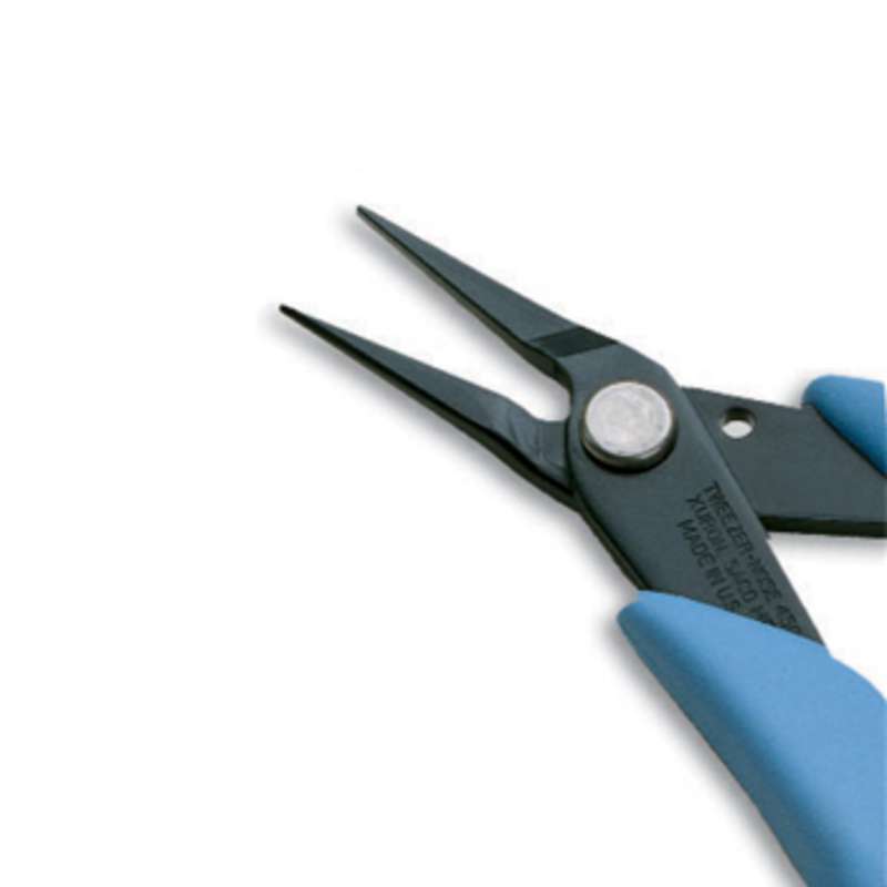 Xuron 450S Tweezer Nose Plier with Serrated Jaws, 5"
