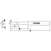 Hexacon HT339X Turned-Down Semi-Chisel Soldering Tip, 3/8"