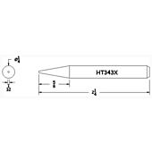 Hexacon HT343X Sharp-Conical Soldering Tip, 1/4"