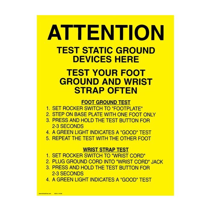 Desco  Wrist Strap / Foot Ground Test Station Po ...